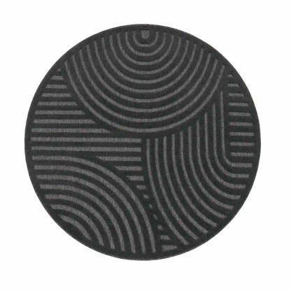 Tapis Rond Scandinave Zola - Anthracite