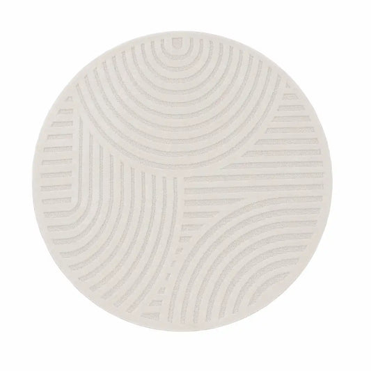 Tapis Rond Scandinave Zola - Cream