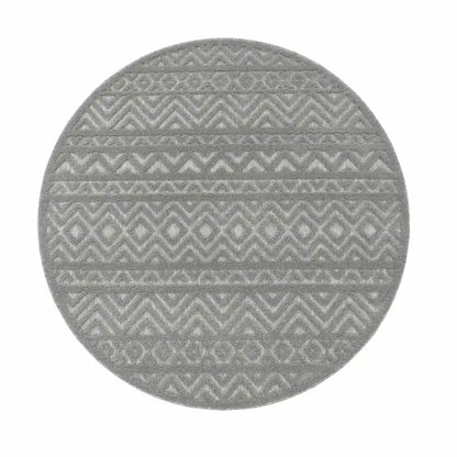 Tapis Rond Zagora Gris
