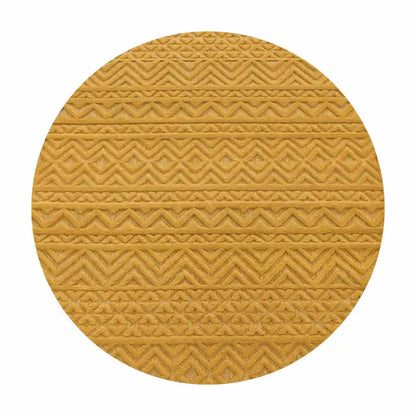 Tapis Rond Zagora Jaune