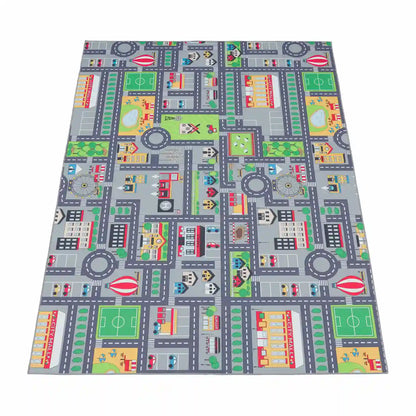 Tapis Route Enfant City sur fond blanc