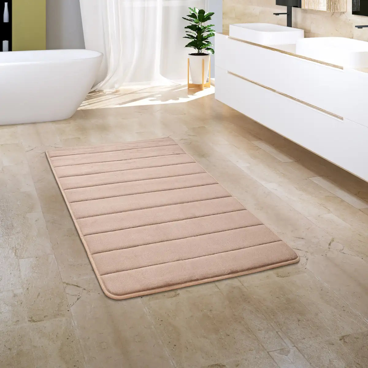 Tapis Salle de Bain Veluva - Beige