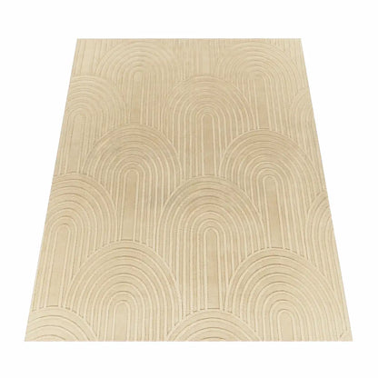 Tapis Scandinave Arco Beige sur fond blanc