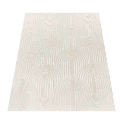 Tapis Scandinave Arco Cream sur fond blanc