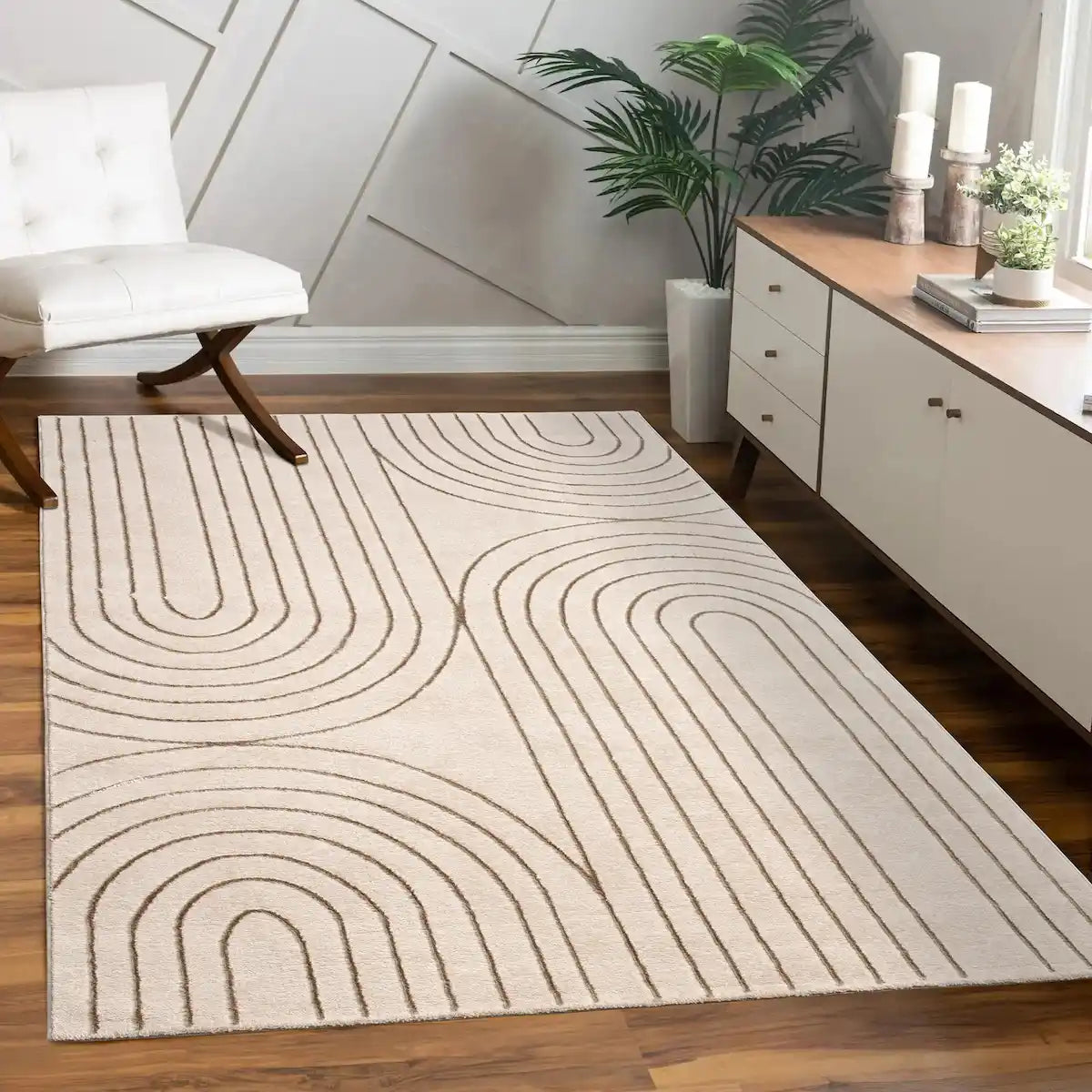 Tapis Scandinave Eñya - Crème
