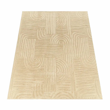 Tapis Scandinave Nila Beige sur fond blanc