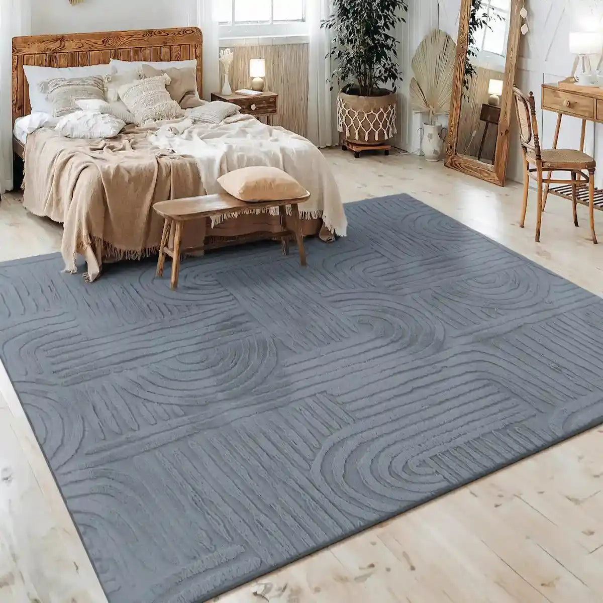 Tapis Scandinave Nila - Tapis Anthracite