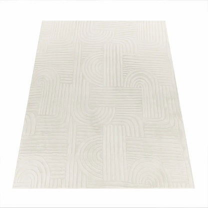 Tapis Scandinave Nila Cream sur fond blanc