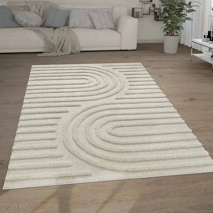 Tapis Scandinave Wavo couleur crème