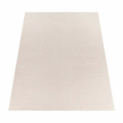 Tapis Uni Borea Beige sur fond blanc