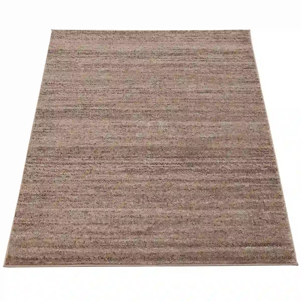 Tapis Uni Luby Beige sur fond blanc