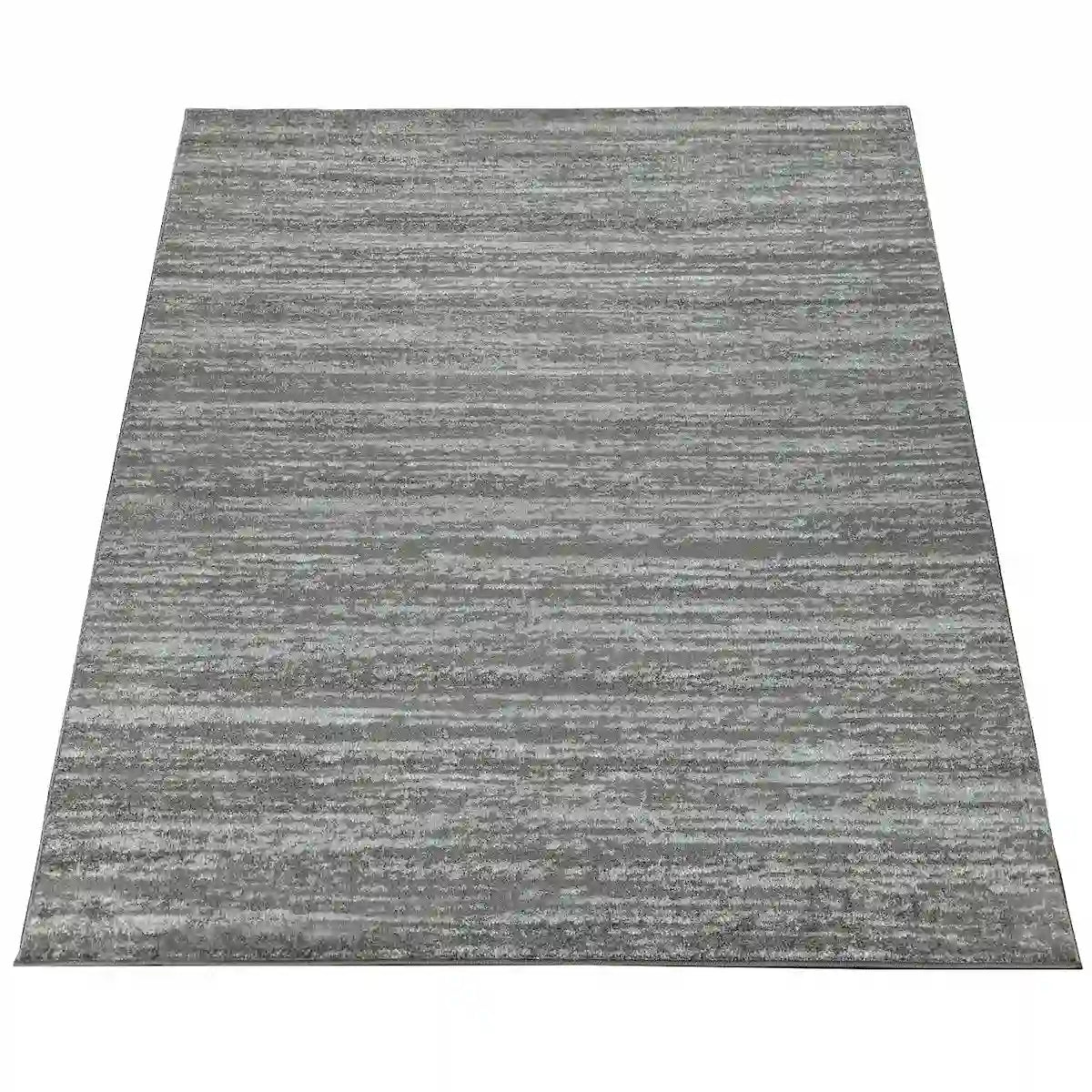 Tapis Uni Luby Gris sur fond blanc